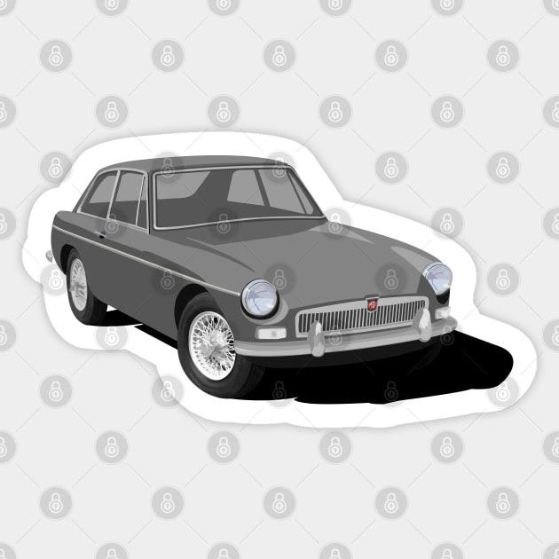 MGB GT Design -Silver Sticker by NickShirrell